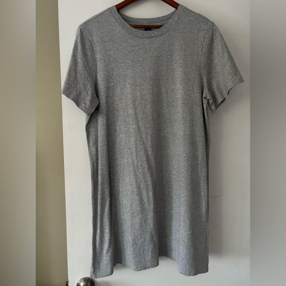 Old Navy 100% Cotton Heather Gray T-shirt Dress